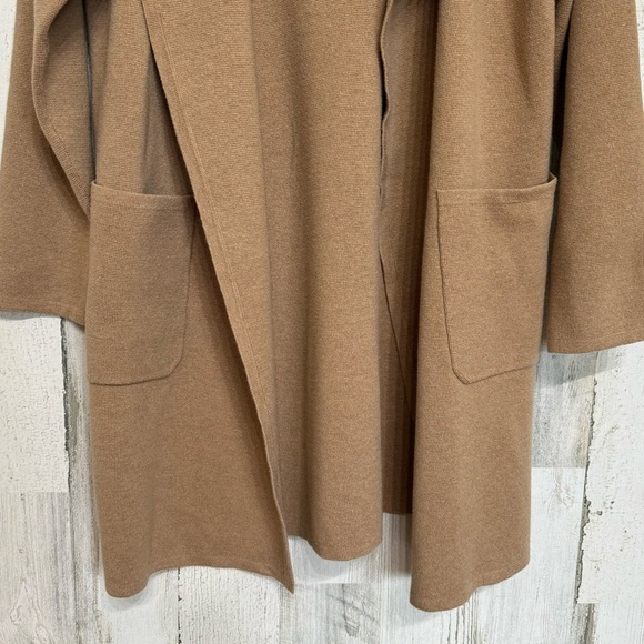 J. Crew Sophie Tan Blazer Jacket Sweater Open Front Merino Wool Blend Size S - Picture 6 of 12